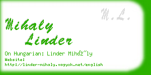 mihaly linder business card